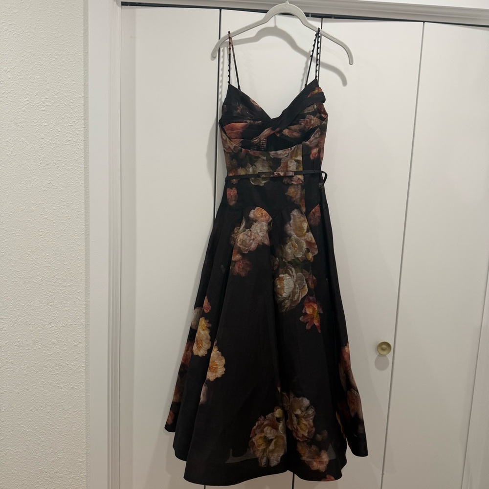 NWT: Zimmermann Hypnotic Twist Midi Dress in Russet Floral - Picture 3 of 8